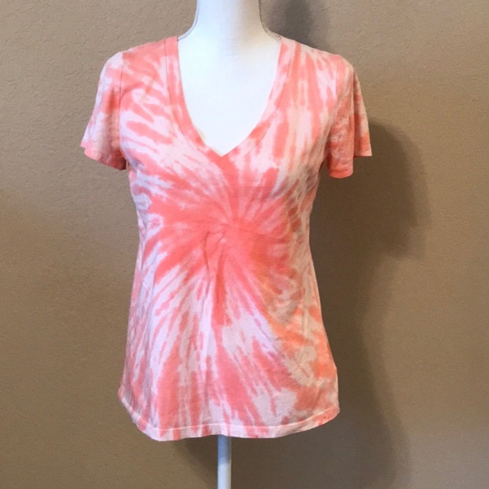 Gap Tie Dye Vintage Wash V-Neck Tee